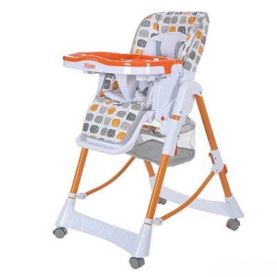 Стульчик для кормления PITUSO NINO ORANGE-GREY DIAMONDS