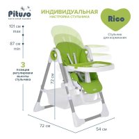 Стул для кормления PITUSO Rico Green/Зеленый