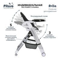 Стульчик для кормления PITUSO Avila Black/Черный