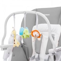 Стульчик для кормления Tommy Funny Meal grey/серый