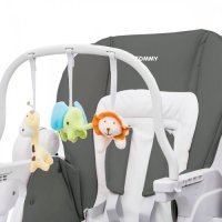 Стульчик для кормления Tommy Funny Meal dark-grey/темно-серый