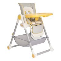 Стул для кормления PITUSO ELCANTO DELUX Grey/серый ECO-кожа