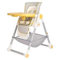 Стул для кормления PITUSO ELCANTO DELUX Grey/серый ECO-кожа