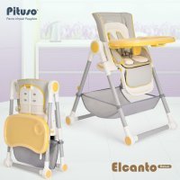 Стул для кормления PITUSO ELCANTO DELUX Grey/серый ECO-кожа
