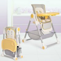 Стул для кормления PITUSO ELCANTO DELUX Grey/серый ECO-кожа