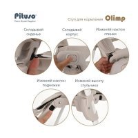 Стульчик для кормления Pituso Olimp Light Grey