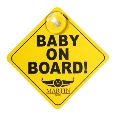 Знак Baby on board вАвтомобиль на присоске