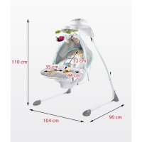 Детские электрокачели Caretero Bugies Grey
