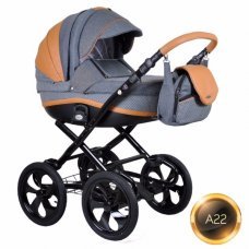 Детская коляска Adamex Marcello Carmel grey (2 в 1) A22 Детская коляска Adamex Marcello Carmel grey (2 в 1) A22