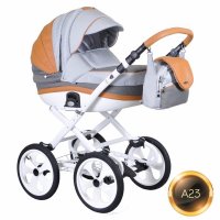 Детская коляска Adamex Marcello Carmel grey (2 в 1) A23