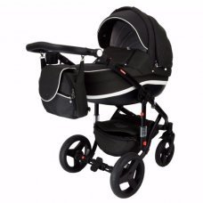 Детская коляска Adamex Vicco (2 в 1) R11 черный-белый-черный