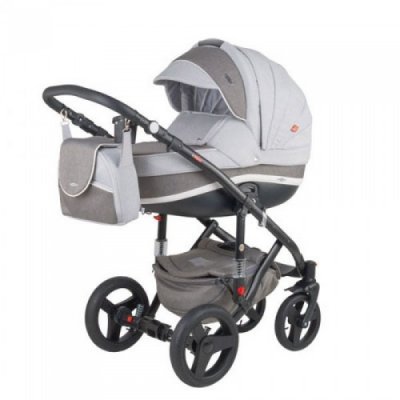 Детская коляска Adamex Vicco (2 в 1) R13 серый-графитовый-белый