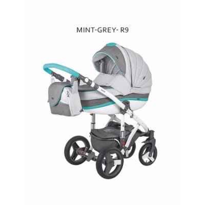 Детская коляска Adamex Vicco (2 в 1) R9 серый-графитовый-бирюзовый