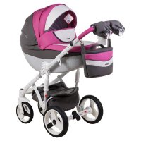 Детская коляска Adamex Monte Carbon Deluxe (100% кожа) 2 в 1 D107