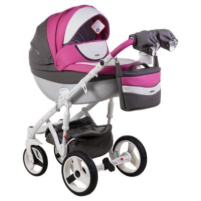 Детская коляска Adamex Monte Carbon Deluxe (100% кожа) 2 в 1 D107