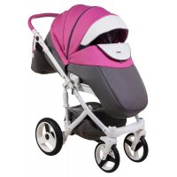 Детская коляска Adamex Monte Carbon Deluxe (100% кожа) 2 в 1 D107