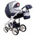 Детская коляска Adamex Monte Carbon Deluxe (100% кожа) 2 в 1 D103