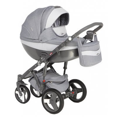 Детская коляска Adamex Monte Carbon Deluxe 2 в 1 D26