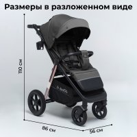 Прогулочная коляска BubaGO Bass Chrome Серый