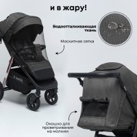 Прогулочная коляска BubaGO Bass Chrome Серый