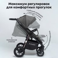 Прогулочная коляска BubaGO Bass Chrome Серый