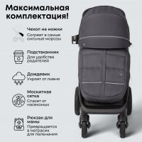 Прогулочная коляска BubaGO Bass Chrome Серый