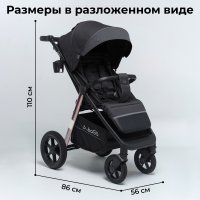 Прогулочная коляска BubaGO Bass Chrome Тёмно-Серый