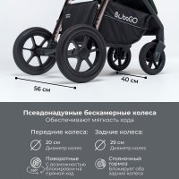 Прогулочная коляска BubaGO Bass Chrome Чёрный