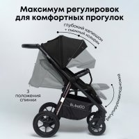 Прогулочная коляска BubaGO Bass Chrome Чёрный