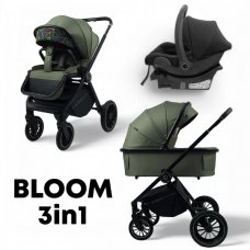 Детская коляска  BubaGO BLOOM 3 in 1 Зелёная