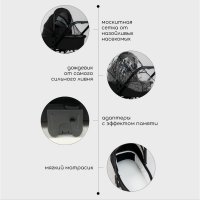 Детская коляска BubaGO BLOOM 3 in 1 Тёмно-Серая