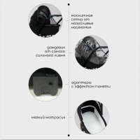 Прогулочная коляска BubaGO BLOOM 2 in 1 Чёрный/Black