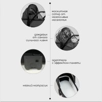 Прогулочная коляска BubaGO BLOOM 2 in 1 Серый/Grey