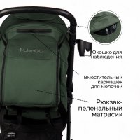 Детская прогулочная коляска BUBAGO MODEL ONE Dark-Green/Темно-зеленый