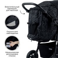 Коляска детская прогулочная BubaGO Sorex Black Army/Мистический Черный