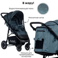 Коляска детская прогулочная BubaGO Sorex Green/Тёмно-Лазурный