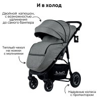 Коляска детская прогулочная BubaGO Sorex Grey/Стальной