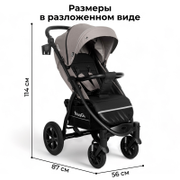 Коляска детская BUBAGO Cross air цвет лилово-серый