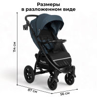 Коляска детская BUBAGO Cross air цвет синевато-серый