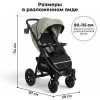 Коляска детская BUBAGO Cross air цвет стальной