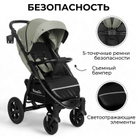 Коляска детская BUBAGO Cross air цвет стальной