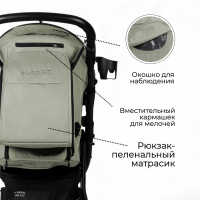 Коляска детская BUBAGO Cross air цвет стальной