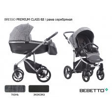 Детская коляска 2 в 1 Bebetto Bresso Premium Class (экокожа+ткань)_02_SILVER