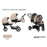 Коляска для двойни Bebetto42 Comfort (2 в 1)_01_BIA Коляска для двойни Bebetto42 Comfort (2 в 1)_01_BIA