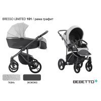 Детская коляска 2 в 1 Bebetto Bresso Limited (экокожа+ткань)_101_GREY