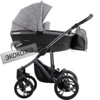 Детская коляска 2 в 1 Bebetto Bresso Premium Class (экокожа+ткань)_02_DARK