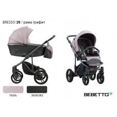 Детская коляска 2 в 1 Bebetto Bresso (экокожа+ткань)_26_GREY