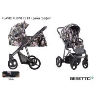 Детская коляска 2 в 1 Bebetto Flavio FLOWERS_01_GRF