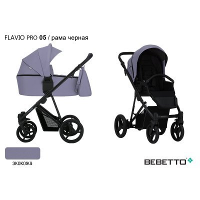 Детская коляска 2 в 1 Bebetto Flavio PRO_05_CZA