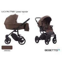 Детская коляска 2 в 1 Bebetto Luca PRO (100% экокожа)_T101_CZM